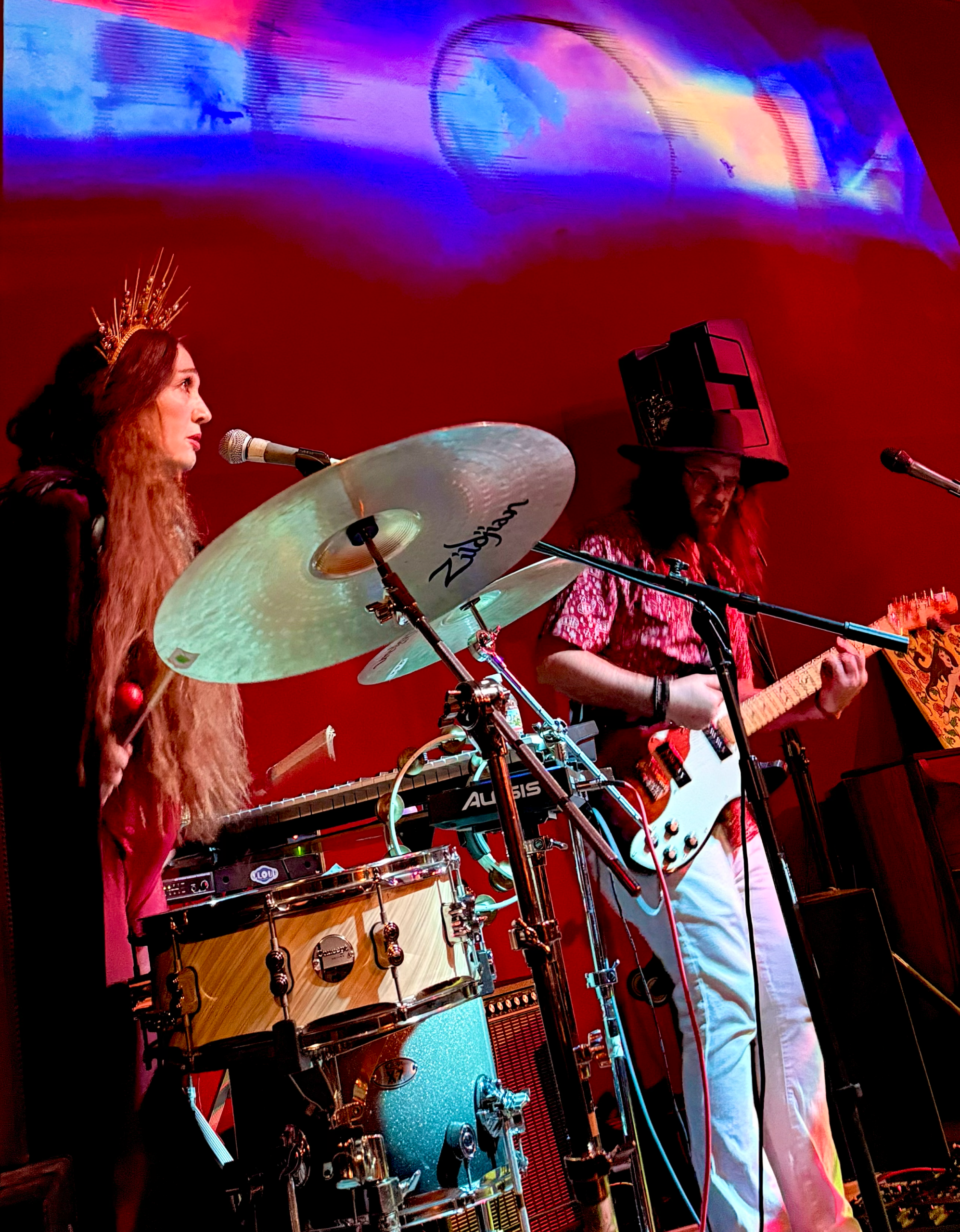 Indie Pop Duo Dutch Holly playing at Synthesis Microfest II in Miami Arizona at the 23 Skidoo