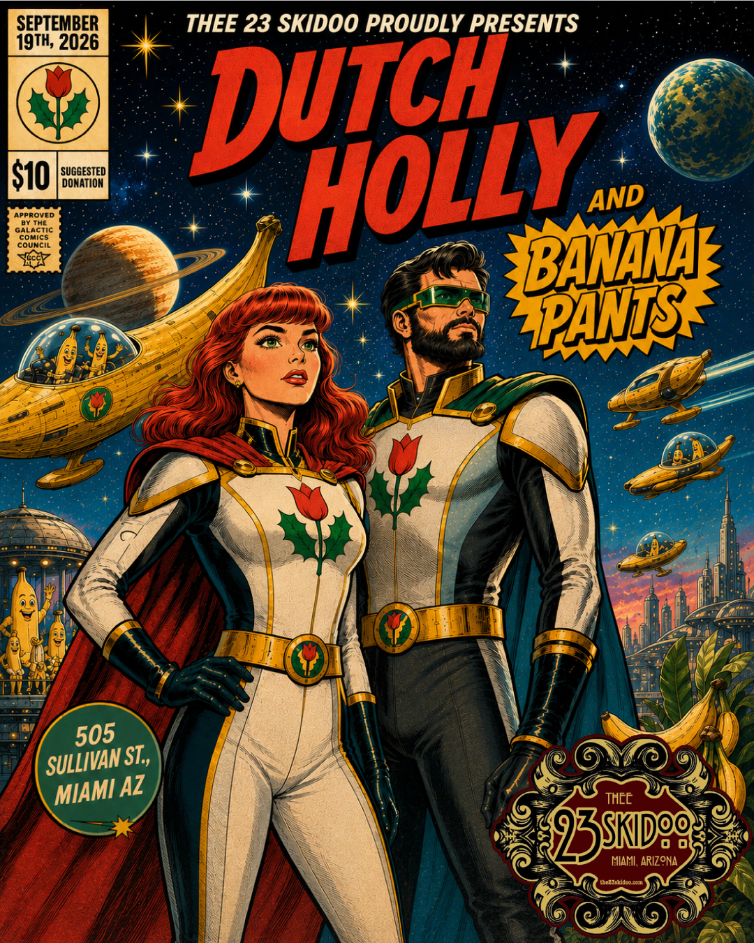 Dutch Holly and Banana Pants September 19th at the 23Skidoo in Miami, AZ